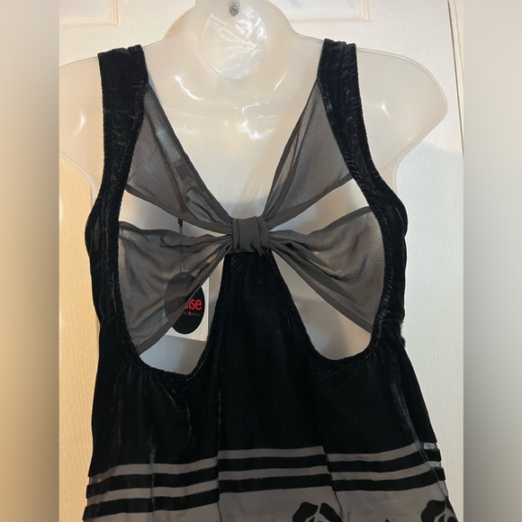 MADE for IMPULSE velvet sleeveless black top/size XS - Picture 6 of 11